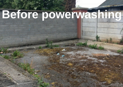 before powerwashing services